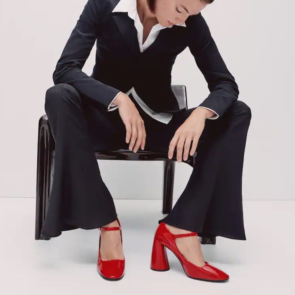 Mango Red Heeled Shoes